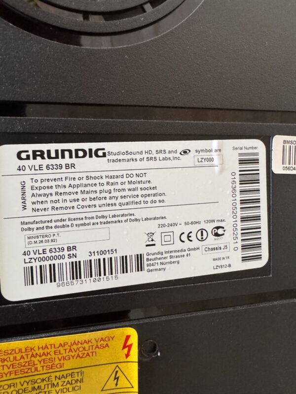 Grundig 40” tv plus DVD spelare, boxer m.m - Bild 2